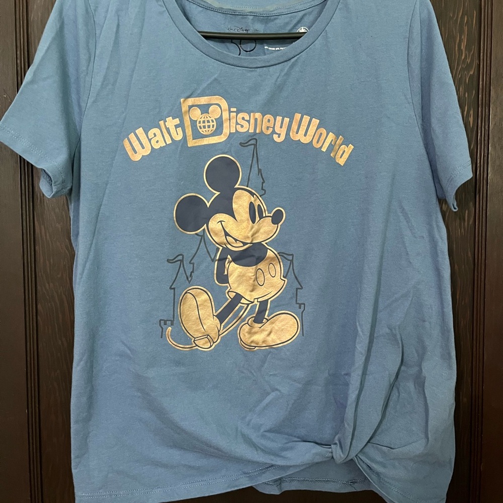 Disney 50th Anniversary Blue & Gold Mickey Tee